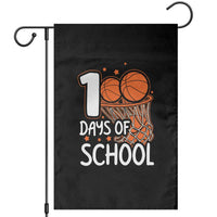 100 Days of Rocking School Basketball Garden Flag Cool Kids Sports Gift