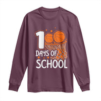 100 Days of Rocking School Basketball Long Sleeve Shirt Cool Kids Sports Gift