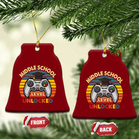 Middle School Level Unlocked Ceramic Ornament Funny Gamer First Day of Middle School