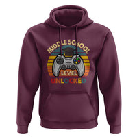 Middle School Level Unlocked Hoodie Happy First Day of Middle School - Wonder Print Shop