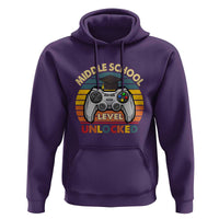 Middle School Level Unlocked Hoodie Happy First Day of Middle School - Wonder Print Shop