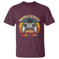 Middle School Level Unlocked T Shirt Happy First Day of Middle School - Wonder Print Shop