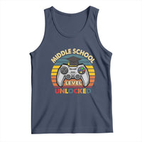 Middle School Level Unlocked Tank Top Funny Gamer First Day of Middle School