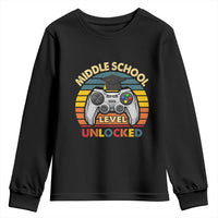 Middle School Level Unlocked Youth Sweatshirt Funny Gamer First Day of Middle School