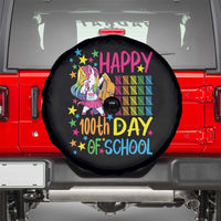 Happy 100th Day of School Unicorn Spare Tire Cover Magical Girls Celebration Gift