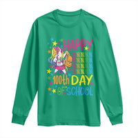 Happy 100th Day of School Unicorn Long Sleeve Shirt Magical Girls Celebration Gift