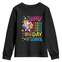 Happy 100th Day of School Unicorn Youth Sweatshirt Magical Girls Celebration Gift