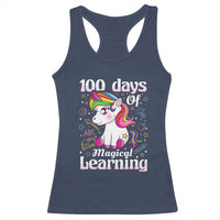 Magical Unicorn 100th Day of School Racerback Tank Top Cute Girls Celebration Gift