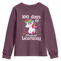 Magical Unicorn 100th Day of School Youth Sweatshirt Cute Girls Celebration Gift