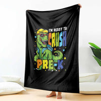 I am Ready To Crush Pre-K Dinosaur Throw Blanket Cool First Day of School Boy