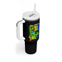 I am Ready To Crush Pre-K Dinosaur Tumbler With Handle Cool First Day of School Boy