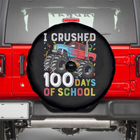 100 Days of School Monster Truck Spare Tire Cover Boys Crushing 100th Day Milestone
