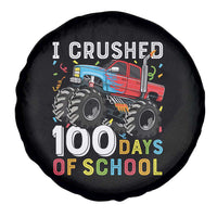 100 Days of School Monster Truck Spare Tire Cover Boys Crushing 100th Day Milestone