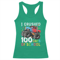 100 Days of School Monster Truck Racerback Tank Top Boys Crushing 100th Day Milestone