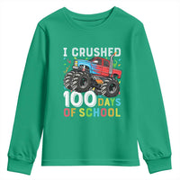 100 Days of School Monster Truck Youth Sweatshirt Boys Crushing 100th Day Milestone