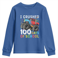 100 Days of School Monster Truck Youth Sweatshirt Boys Crushing 100th Day Milestone