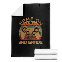 Game On First Day of 3rd Grade Throw Blanket Funny Gamer Back to School Kids Gift