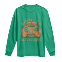 Game On First Day of 3rd Grade Long Sleeve Shirt Funny Gamer Back to School Kids Gift