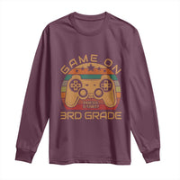 Game On First Day of 3rd Grade Long Sleeve Shirt Funny Gamer Back to School Kids Gift