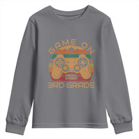 Game On First Day of 3rd Grade Youth Sweatshirt Funny Gamer Back to School Kids Gift