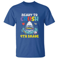 Shark Ready To Crush 4th Grade T Shirt First Day of School - Wonder Print Shop
