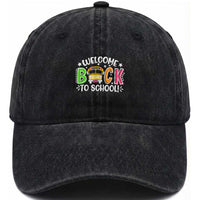 Welcome Back to School Bus Driver Washed Cotton Baseball Cap First Day for School Gifts