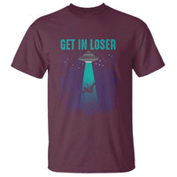Get In Loser T Shirt Cute Alien UFO Believers - Wonder Print Shop