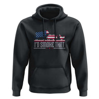 4th July I'd Smoke That Patriot BBQ Barbeque Cook Chef Hoodie - Wonder Print Shop