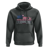 4th July I'd Smoke That Patriot BBQ Barbeque Cook Chef Hoodie - Wonder Print Shop
