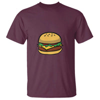 Hamburger Cheese BBQ T Shirt Cheeseburger Emoticon - Wonder Print Shop