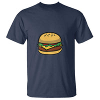 Hamburger Cheese BBQ T Shirt Cheeseburger Emoticon - Wonder Print Shop