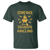 Mens Funny Grandpa Grilling T Shirt Stand Back BBQ Tee, Fathers Day Gift, Comfortable Cotton - Wonder Print Shop
