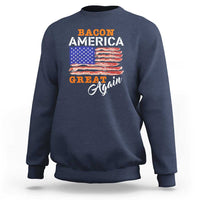 2024 BBQ Sweatshirt Bacon America Great AgainFunny Barbecue - Wonder Print Shop