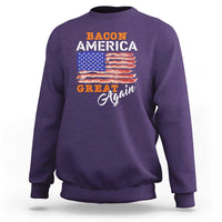 2024 BBQ Sweatshirt Bacon America Great AgainFunny Barbecue - Wonder Print Shop