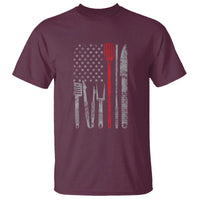 Thin Red Line USA Flag T Shirt BBQ Grill Cooking Chef Gift - Wonder Print Shop