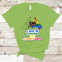 LGBT Ally T Shirt I May Be Straight But I Don't Hate LGBT - Wonder Print Shop