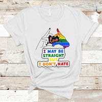 LGBT Ally T Shirt I May Be Straight But I Don't Hate LGBT - Wonder Print Shop