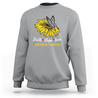 Rare Disease Awareness Sweatshirt Faith Hope Love with Zebra Butterfly - Wonder Print Shop