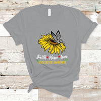 Rare Disease Awareness T Shirt Faith Hope Love with Zebra Butterfly - Wonder Print Shop
