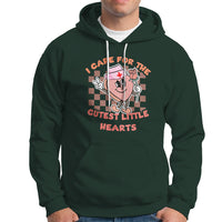 Nurse Valentine Hoodie Funny I Care For The Cutest Little Hearts - Wonder Print Shop