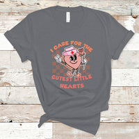 Nurse Valentine T Shirt Funny I Care For The Cutest Little Hearts - Wonder Print Shop