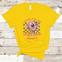 Nurse Valentine T Shirt Funny I Care For The Cutest Little Hearts - Wonder Print Shop