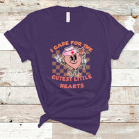 Nurse Valentine T Shirt Funny I Care For The Cutest Little Hearts - Wonder Print Shop