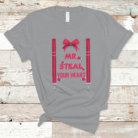 Funny Mr. Steal Your Heart Valentines Day For Boys Men Gifts T Shirt - Wonder Print Shop
