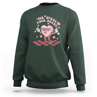 Funny Ms. Steal Your Heart Valentines Day For Women Girl Sweatshirt - Wonder Print Shop