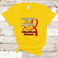 I Wear Red For My Wife Heart Disease Awareness T Shirt - Wonder Print Shop