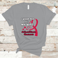 I Wear Red For My Wife Heart Disease Awareness T Shirt - Wonder Print Shop
