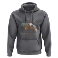 And Into the Forest I Go - Nature Lover Outdoor Adventure Hoodie Wilderness Compass & Bear Design