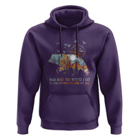 And Into the Forest I Go - Nature Lover Outdoor Adventure Hoodie Wilderness Compass & Bear Design