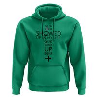 The Day Cancer Showed Up, God Showed Up Bigger - Inspirational Faith & Cancer Support Hoodie